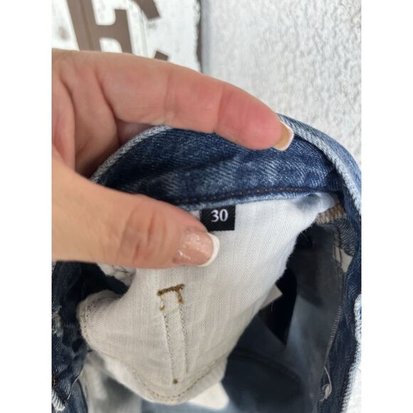 7 For All Mankind Monroe Cutt Off Shorts - Size 30 - Blue - Picture 11 of 12